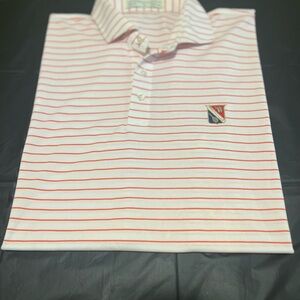 Holderness & Bourne Classic Orange Striped Polo Shirt